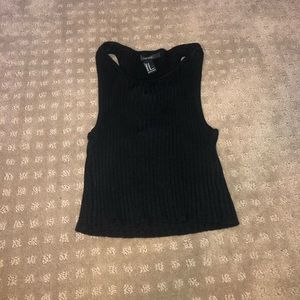 Black Forever 21 Cropped Tank Top